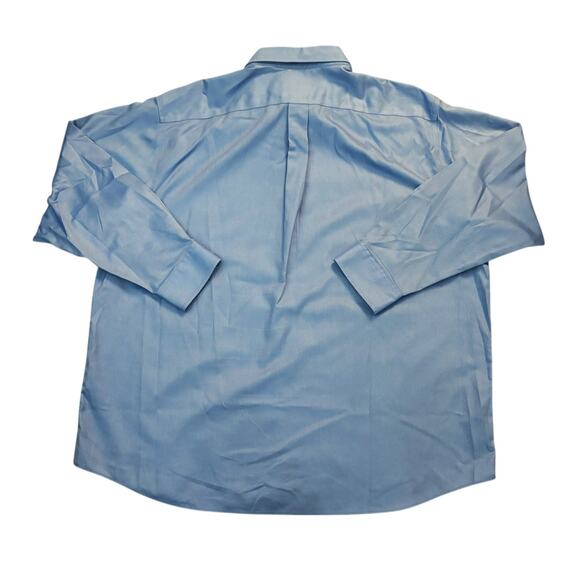 Gold Label Roundtree & Yorke Non-Iron Blue Button-Down Mens Size XXL - Picture 6 of 6